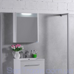 Зеркальный шкаф Fancy Marble MC-Santorini (62x71) белый